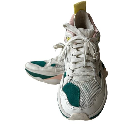 Brandblack Saga Chunky Dad Sneakers in Green, Pink and White Size 4 - Picture 2 of 16